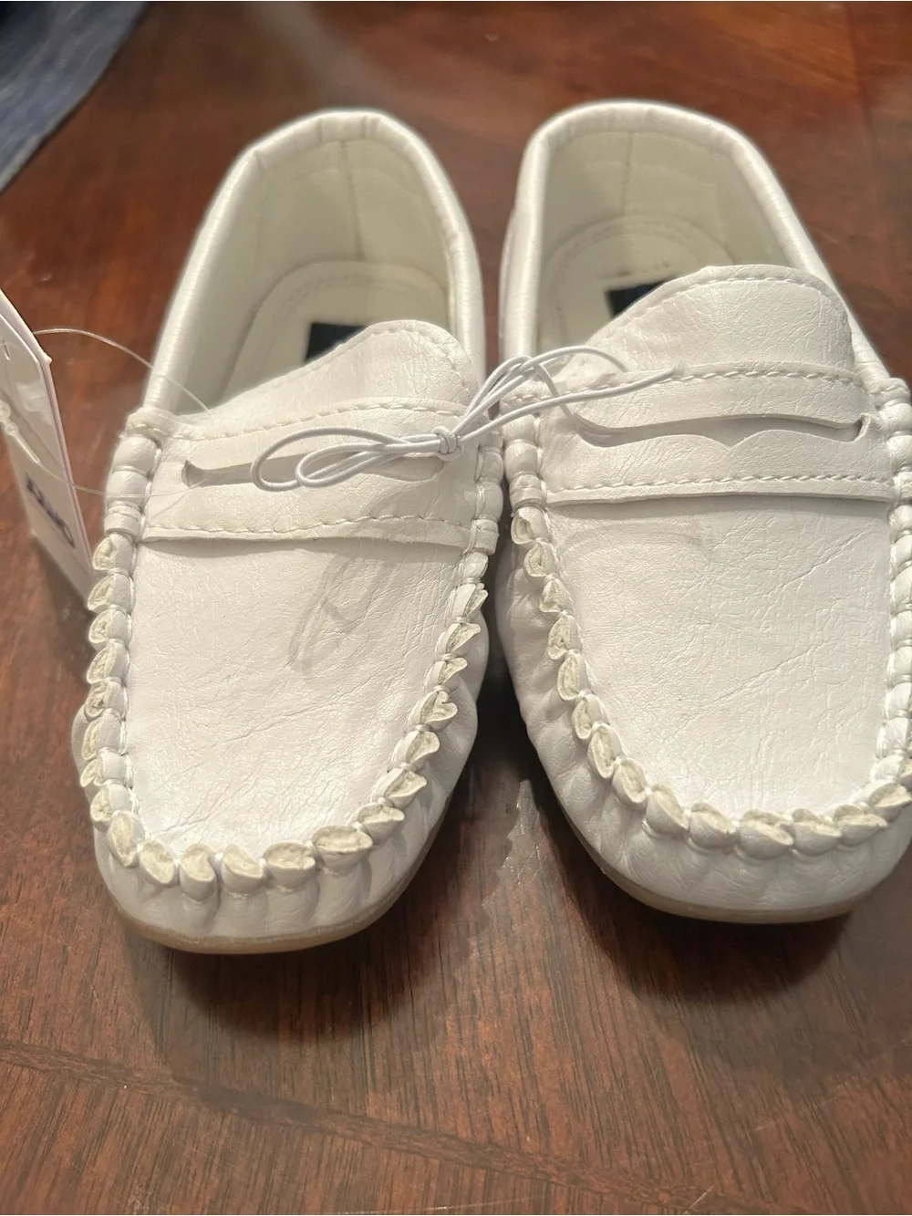 Josmo White Kids Moccasin Loafers